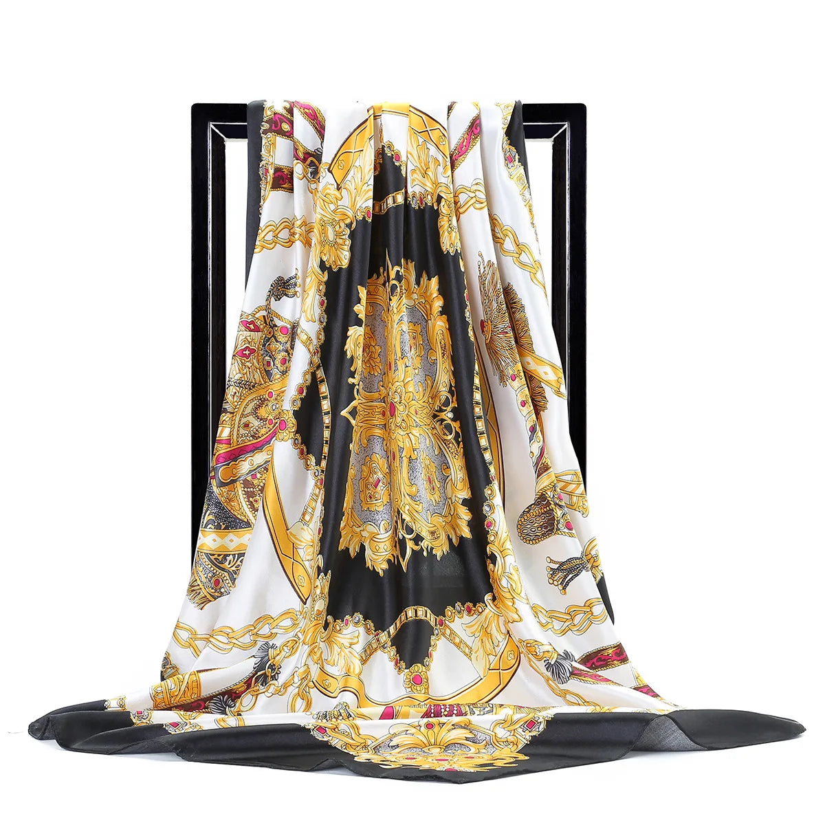 Wholesale Square Women Head Hijab Satin Accessory Turkish Silk Scarf MegaBDM