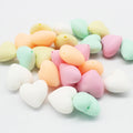 Wholesale Best Seller Food Grade Silicone Focal Beads Customized Heart Shape Multicolor Baby Teething Beads Third Party