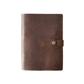 A5 Size Loose Leaf Crazy Horse Genuine Real Leather Cover Journal 6 Ring Binder Note Book Padfolio Portfolio Notebook for Gift