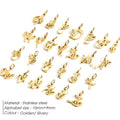 EManco Personalized Stainless Steel Art Font Alphabet Pendant Initials  A-Z Charms DIY Accessories for Jewelry Making