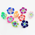 100pcs 15mm Handmade Soft Polymer Clay Flower Hot Clay Hawaii Flowers for DIY Necklace Bracelet Hair Ornament Jewelry Making