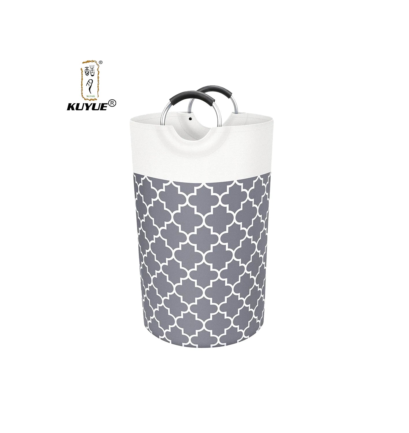 KUYUE Foldable Laundry Basket with Aluminum Tube Handles Easy-Carry  Collapsible Laundry Organizer Bag