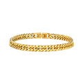 Alin 5MM Wide Stainless Steel New Fashion Jewelry Simple Style Gold Plated Bracelets Necklaces for Men