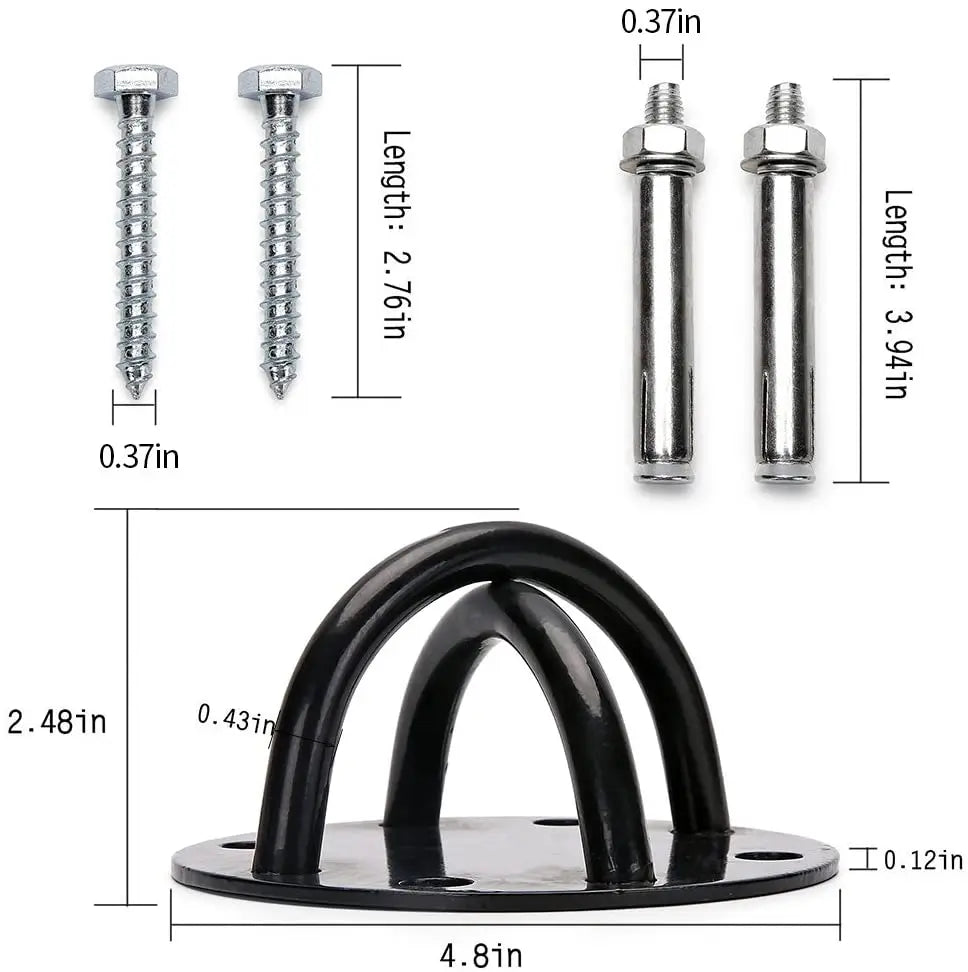 Battle Rope Anchor Ceiling Mount Suspension Straps Yoga Swing Brackets Resistance Trainer Used Anchors Kit Gymnastic Rings