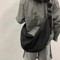 Nylon Half Moon Shoulder Bag Waterproof Light Crossbody Tote Large Casual School Bags DOM-ET087