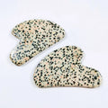 Huiying Natural Gemstone Dalmatian Jasper Facial Gua Sha Tool Heart Shape