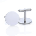 Mirror Steel Titanium Engraved Cuff Links 20MM/15MM High Quality Sublimation Blank Stainless Steel Cufflinks Men Jewelry Making