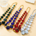 Fashion Jewelry European Necklace Women's Multi-layer Circular Alloy Resin Bohemian Sweater Chain Diamond Choker Necklaces