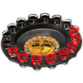 Factory Wholesale 16pcs Russian Drinking Roulette Game Tray & Glass Cup Turntable for Karaoke Parties Durable Plastic