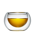 Mini 30ml Double Wall Glass Tea Cup Heat Resistant Modern Design for Chinese Gongfu Tea Classic Style Small Size for Cafe Mugs