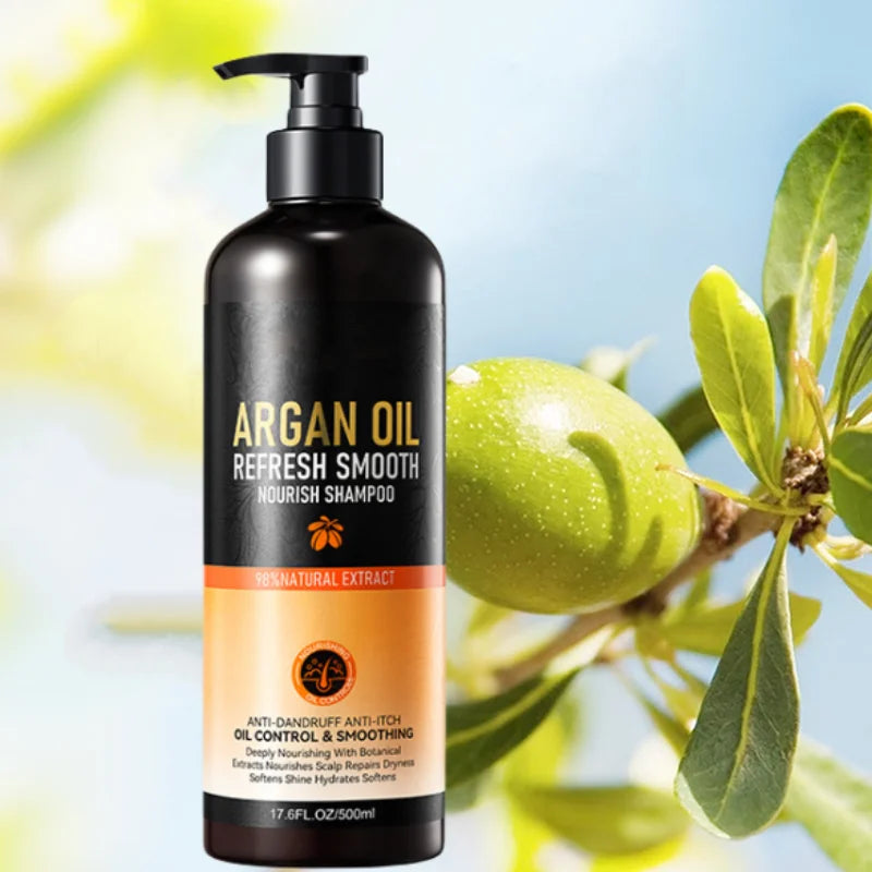 High Quality Hair Care 500ml Anti Dandruff Oil Control Shampoo Herbal Natural Organic Argan Oil Shampoo