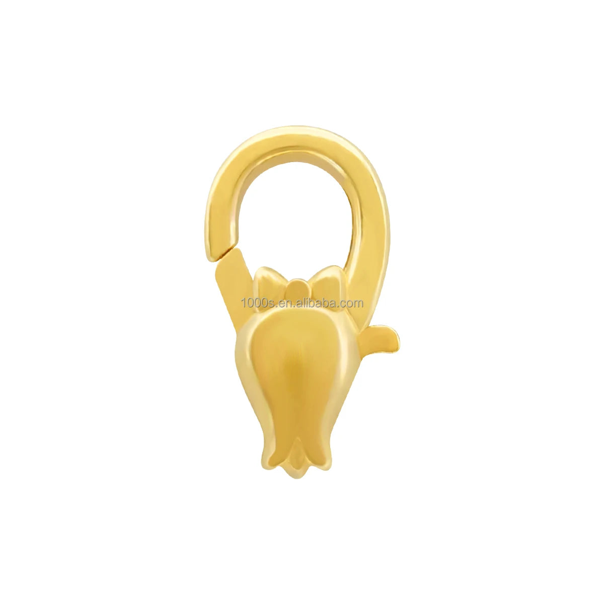 18K Yellow Real Gold Custom Wholesale Jewelry Accessories for Bracelet Necklaces Cute Hooks 1000S Brand KZ023G Model Guangdong