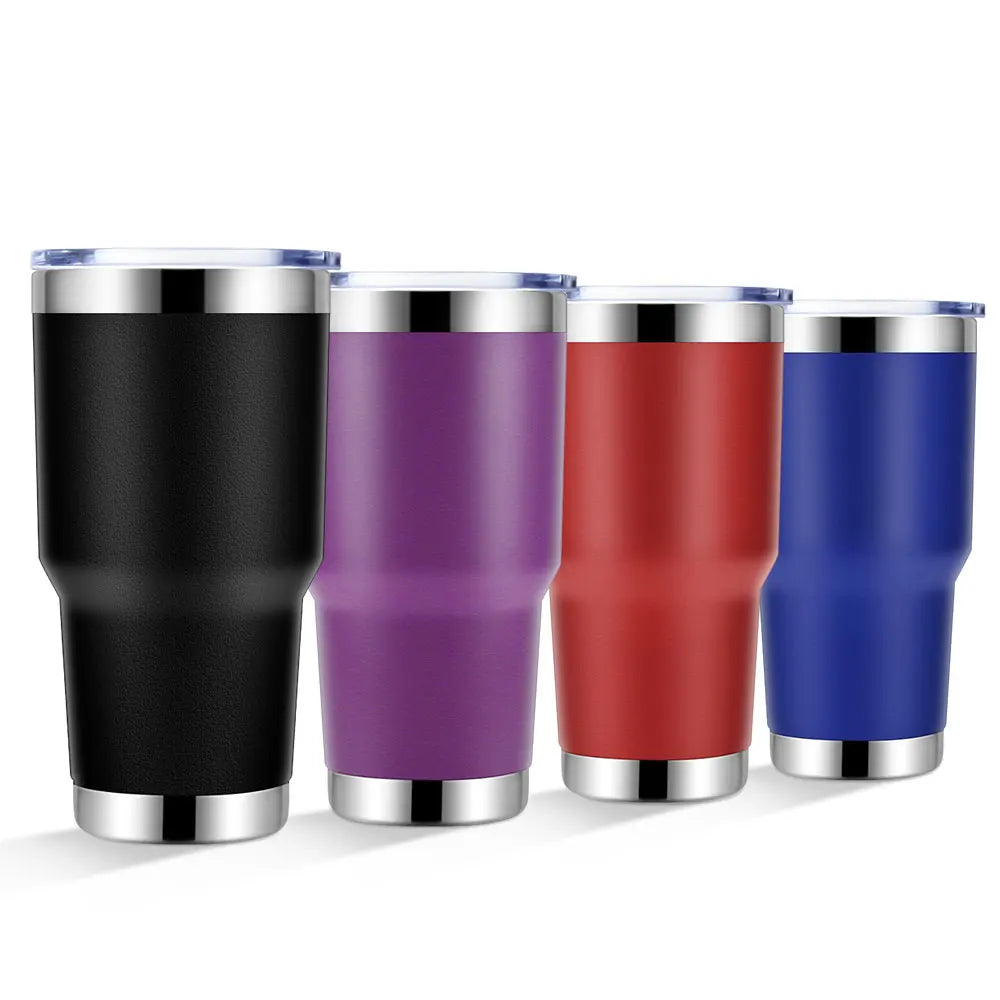 Custom Engrave 30oz Keep Cold Warm Red Plain Glitter Reusable Stainless Steel Insulated Kids Tumbler Car Cup