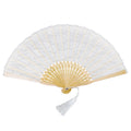 Lace Floral Folding Fan Abanico De Mano Para Boda China Decorative Bamboo Lace Fan Custom Traditional Dance Wedding Hand Fan