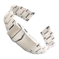 3 Beads Rice Stainless Steel Adjustable Luxury Watch Band Strap Bracelet 22mm 20mm