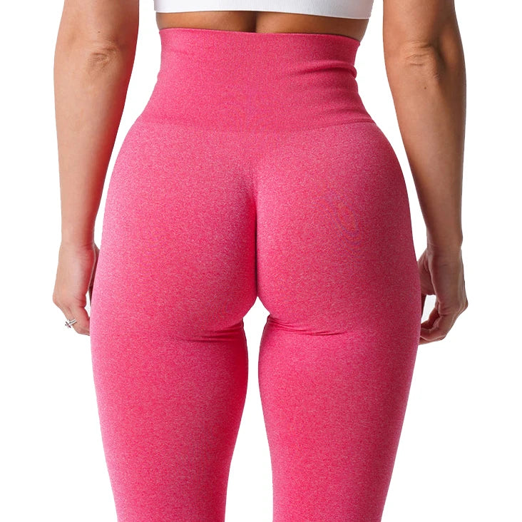 Women High Rise Stretchy Soft Compression Scrunch Back Seamless Leggings