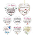 Humor Ceramic Heart Shape Ceramic Sign LOVE Spanish Anniversary for Hanging Wall Decor Gift