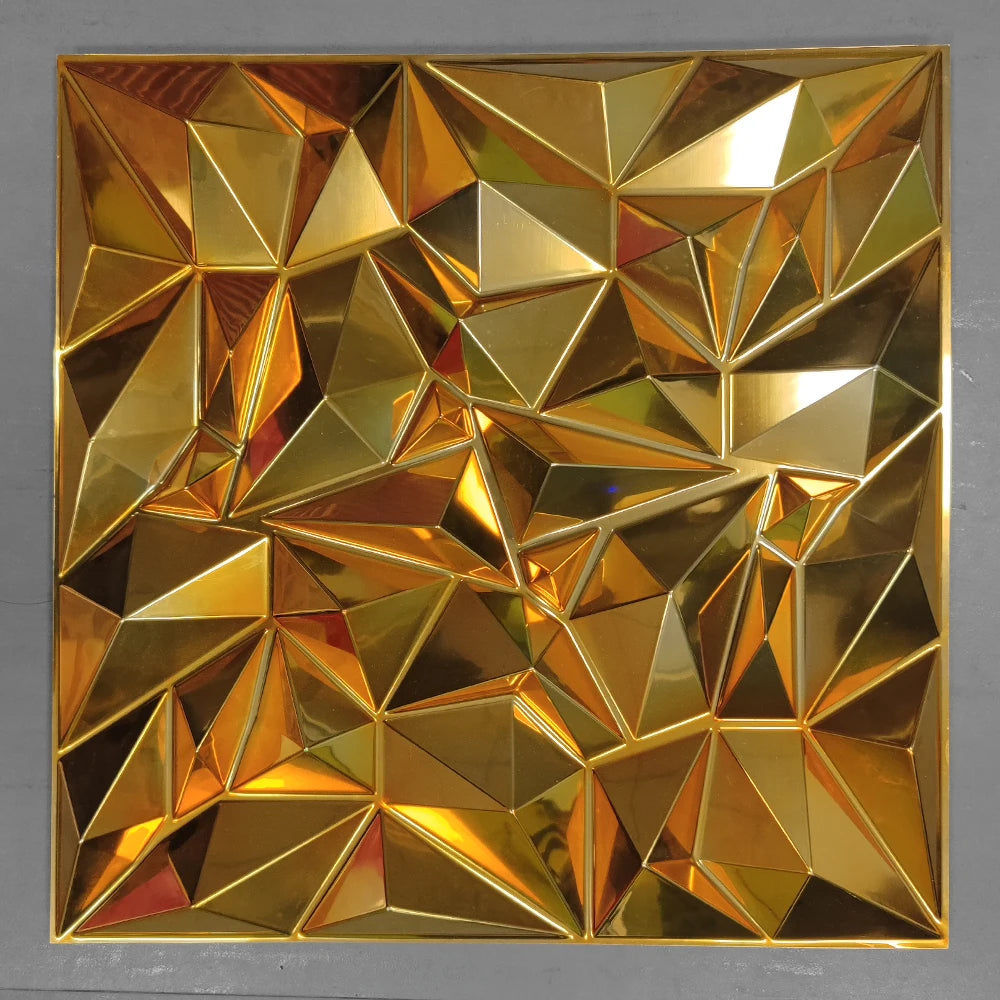 Factory PVC 3D Board Decorative Board 3D Wall Three-dimensional Concave Wall Plate Living Room Bedroom Headboard Gilt Wallpaper
