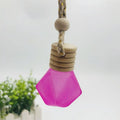 Rhombus Shape Glass Car Perfume Bottles Pendant 5ml 8ml 10ml Perfume Empty Hanging Car Diffuser Bottle