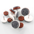 24mm Felt Nail Pad Chair Felts Chair Leg Floor Protectors with Felt Furniture Pad Glider Nails Sliders for Nails