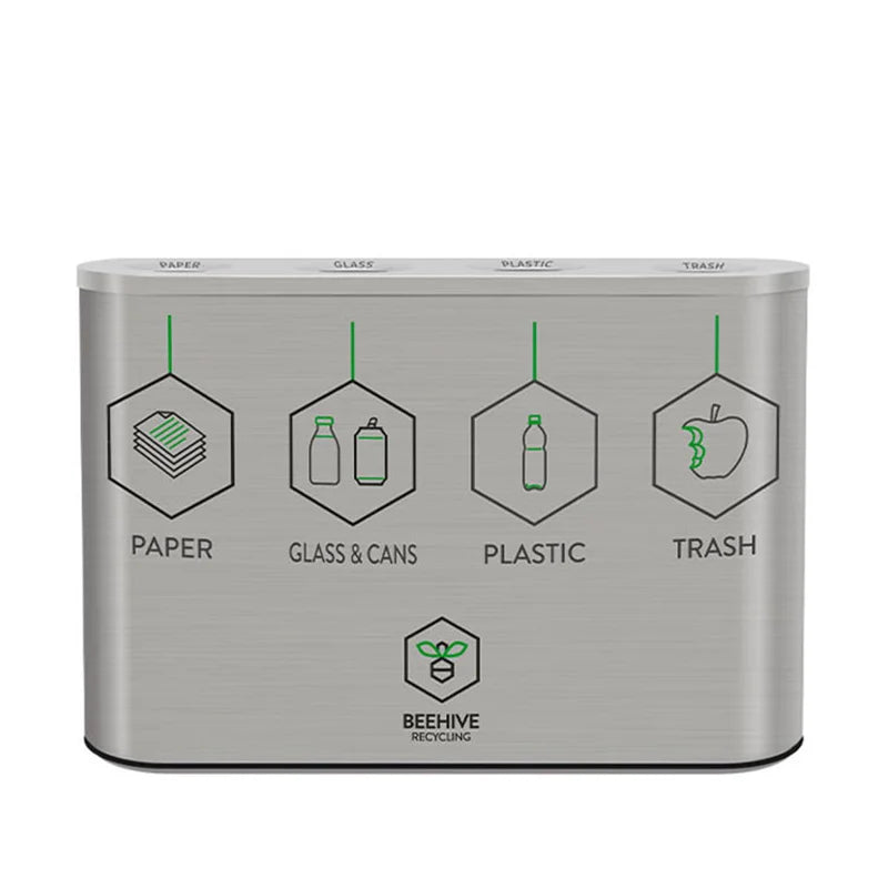 Modern Design Outdoor Metal Sorting Trash Container Garbage Can Airport Heavy Recycle Waste Bin Patio Commercial Steel Dustbin