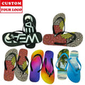 Eco Promotional Customized Printed Custom Non-slip Men Summer Beach Shoes Flip-Flops Slippers for Men