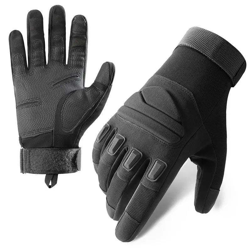 Full Finger Hand Protection Cycling Leather Touch Screen Sports Safety Racing Motorcycle Gloves