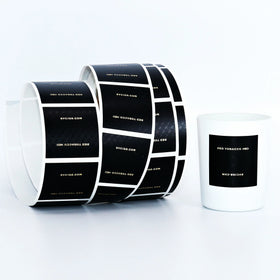 Custom Printed Gold Foil Logo Sticker Custom UV Stickers Roll Packaging Labels Candle Labels