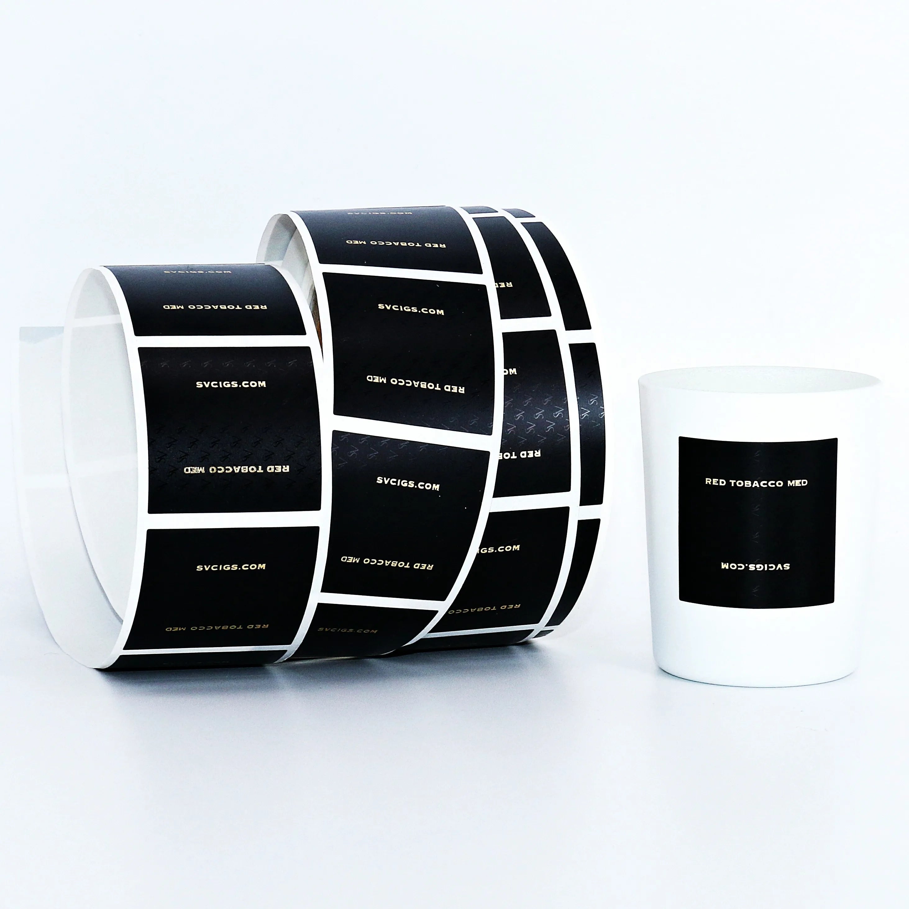 Custom Printed Gold Foil Logo Sticker Custom UV Stickers Roll Packaging Labels Candle Labels