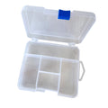 5Grids Fixed Transparent Plastic Storage Box for Small Component Jewelry Tool Box Bead Pills Organizer Nail Art Tip Case
