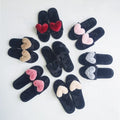 Custom logo Slide Sandals Heart Fur Cheap Wholesale Shoes Women Lady Flat Ladies Sandals slippers