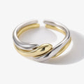 Fine Jewelry 925 Sterling Silver Wedding Rings Gold Plated Removable Ring Set 925 Silver Adjustable Rings for Women