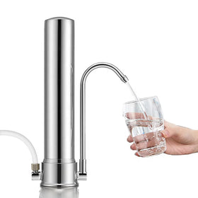 Tap Water Filter With Ceramic Cartridge Tap Connected Water Filter Stainless Steel 316T Desktop Water Purifier