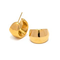 ERESI Minimalist CC Shape Chunky Retro Earring Jewelry Women PVD 18k Real Gold Plated Stainless Steel Hoop Earring