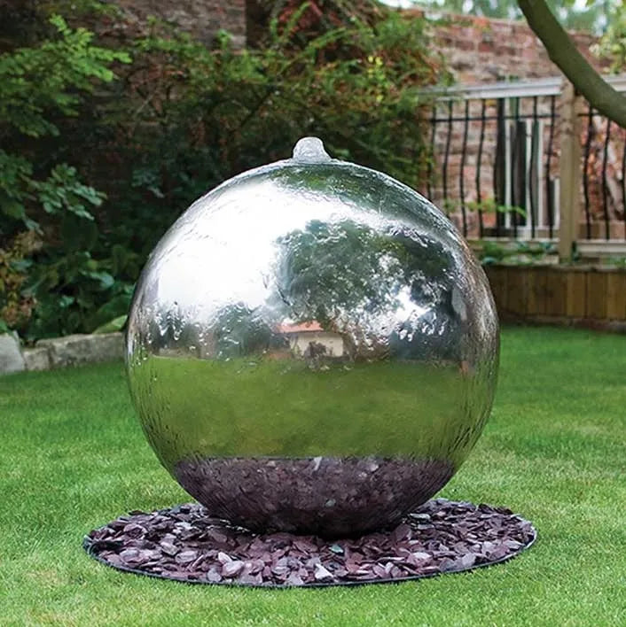Hot Sale 316 Stainless Steel Mirror Polished Large Hollow Garden Water Sphere-700mm MegaBDM