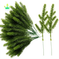Green Artificial Pine Needles and Branches Garland Plastic Greenery Pine Picks for Christmas Wreath and Decorations