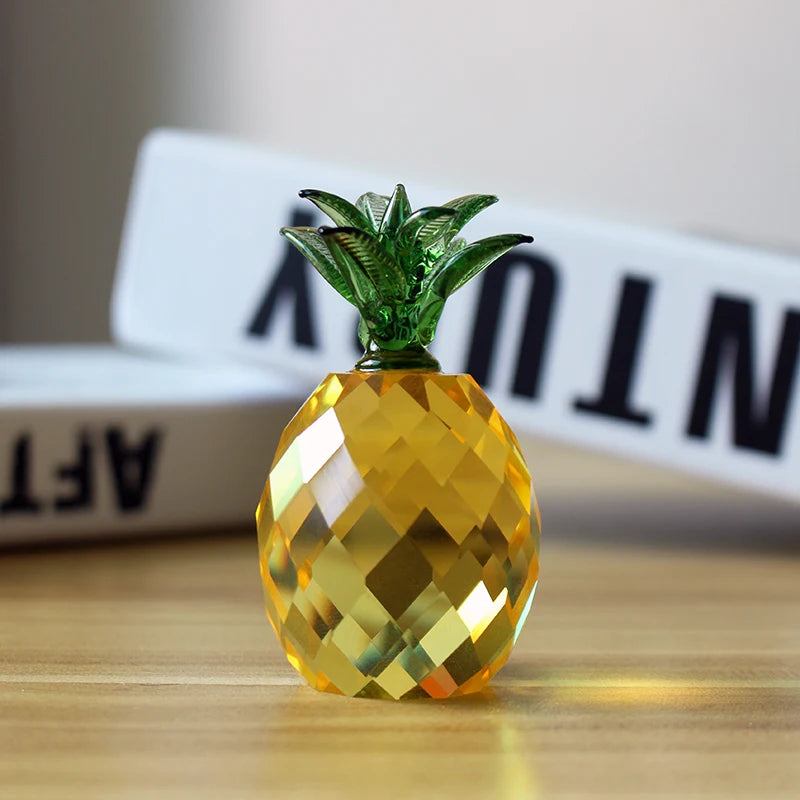 Beautiful Mini Fruit Crystal Pineapple Figurines Models Living Room Decoration MegaBDM