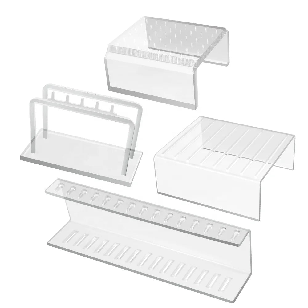 Acrylic Square Fashionable Washable Body Piercing Jewelry Display Stand Holder Earring Belly Barbell Storage Rack Wholesale