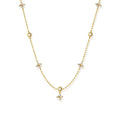 2024 Hot Trendy Dainty 925 Sterling Silver Casual Jewelry 18k Gold Plated Four Leaf Clover Zircon Charm Necklace