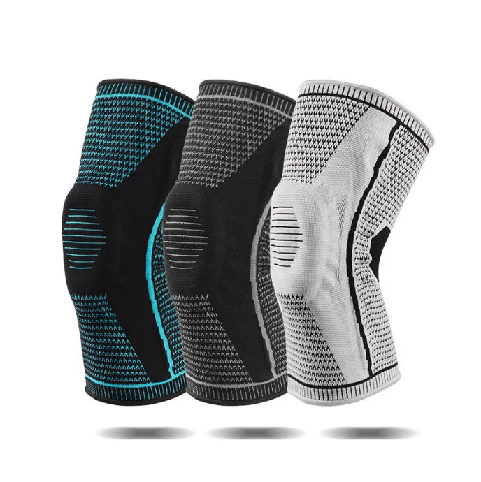 Wholesale 3D Nylon Spandex Elastic Knit Sport Knee Compression Sleeve Elbow & Knee Pads Brace Support