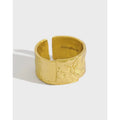 High Quality S925 Sterling Silver Wide Heavy Roughness Rings for Women Unique Creative Design Classic for Parties