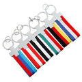 Car Keychain Swivel Webbing Germany Italy and France Flag B MW Three-Color Nylon Webbing Metal Keychain Pendant