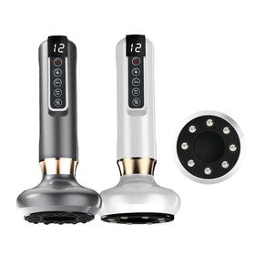 Slimming Guasha Massage Vacuum Electric Cupping Black Bianstone Resonance Massager With 12-stage Heating and Suction