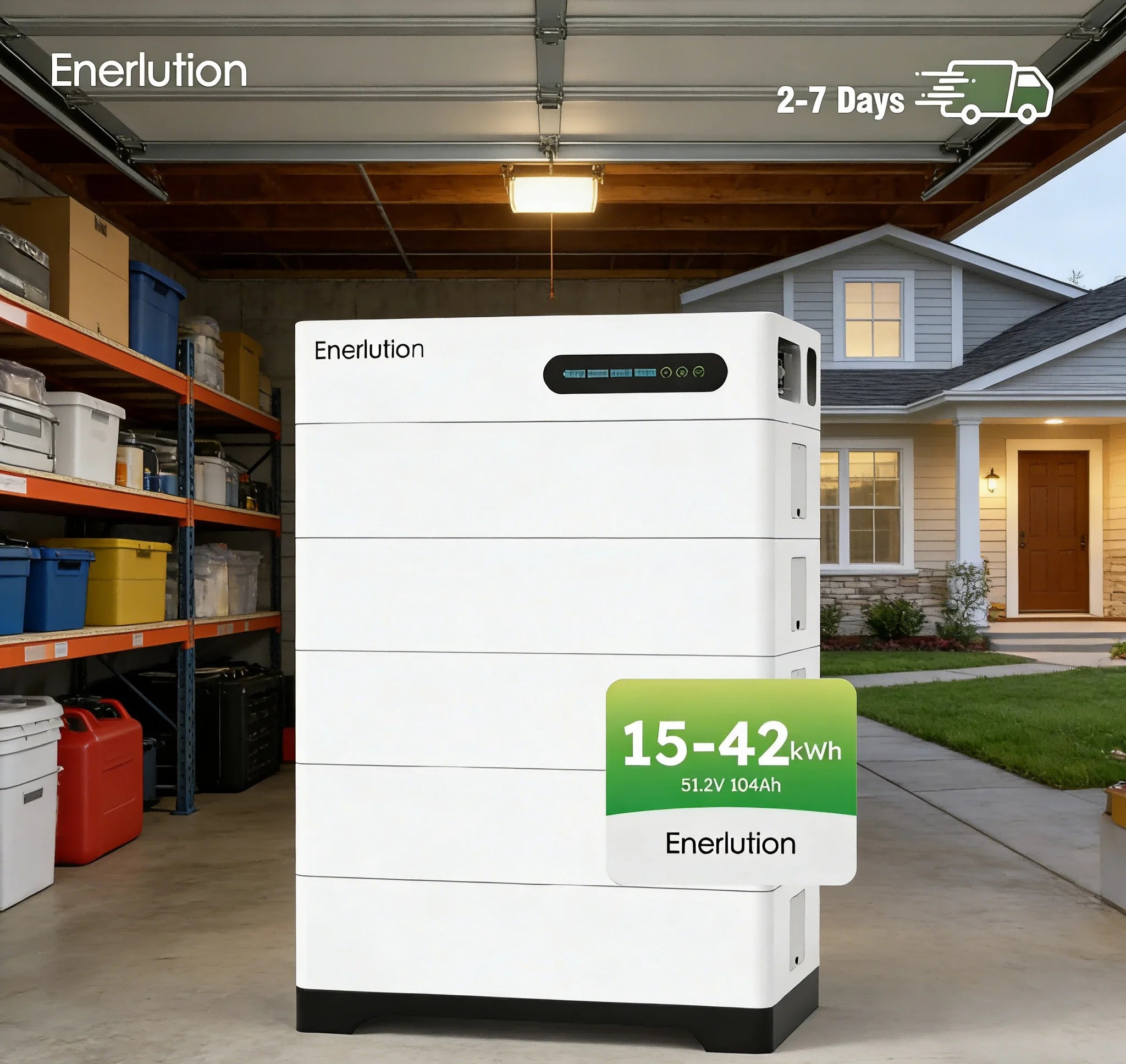 EU Warehouse Enerlution 30KW 50KW Energy Storage System Battery 51.2V 280Ah LiFePO4 Battery IP65