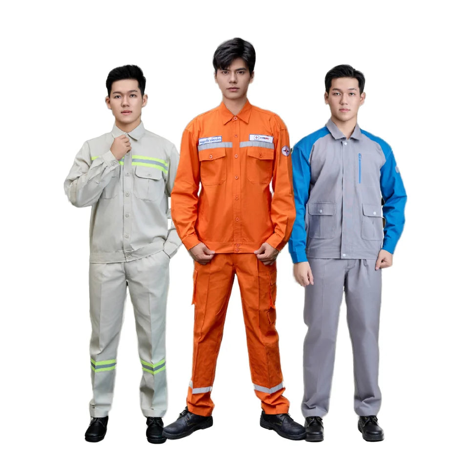 Wholesale Custom Logo Workwear Overalls Breathable Uniform for Welding Oil Field Gas Car Wash Mechanical Construction Building