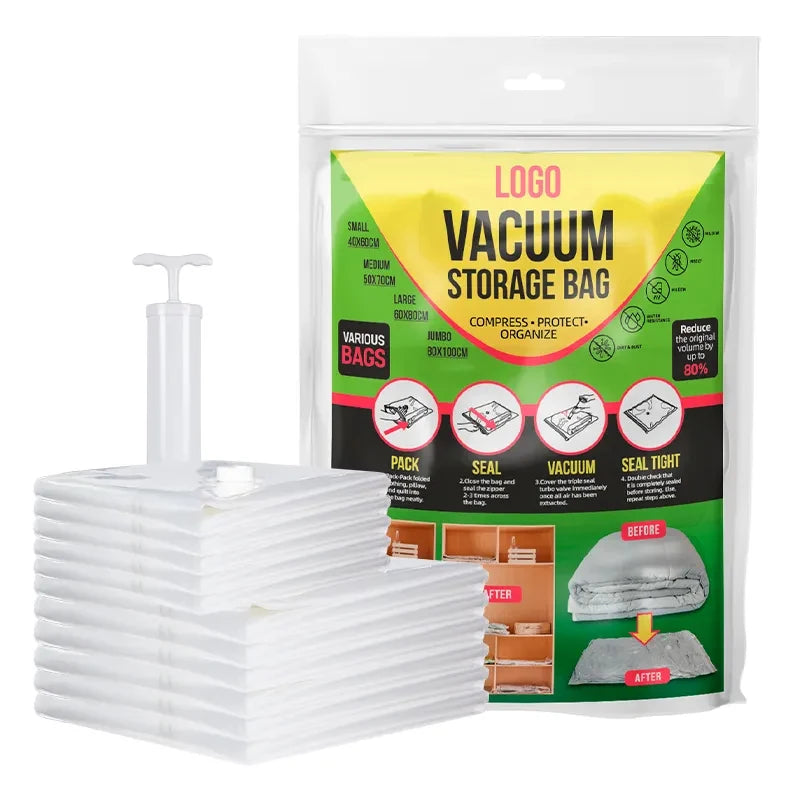 Card Packaging PA+PE Vacuum Compressed Storage Bag for Clothing