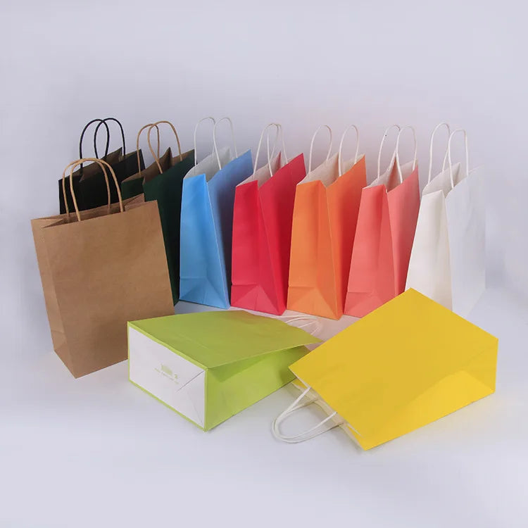 Wholesale Custom Low Cost Recyclable Paperboard Wallet Bags with Screen Printing for Shopping Packaging