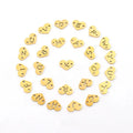 Stainless Steel Two Hole Heart Charms with Letter for Charm Bracelet DIY Jewelry Making