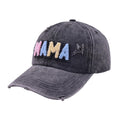 New Mama Embroidery Baseball Cap Mama Sports Cap Women Hot Mother Day Old Washed Ponytail Baseball Hat