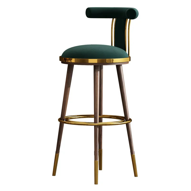 Hot Sales Luxury Green Bar Chair Stools for Home & School Modern Design with High Backrest for Dining & Desk Furniture